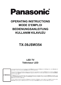 Bedienungsanleitung Panasonic TX-39JSW354 LED fernseher