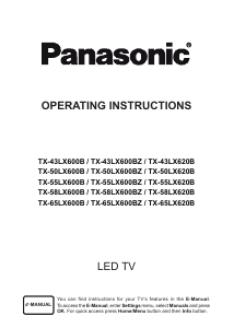 Manual Panasonic TX-65LX600B LED Television