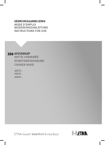 Handleiding ETNA AD890ZT Afzuigkap