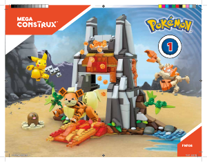 Manual Mega Construx set FNF08 Pokemon Volcano rivals