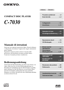 Manuale Onkyo C-7030 Lettore CD