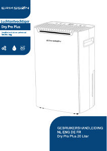 Mode d’emploi Erikssøn Dry Pro Plus 20 Déshumidificateur