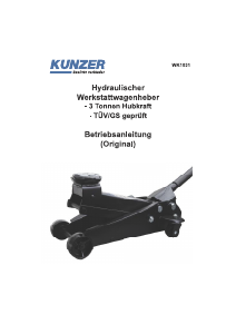 Bedienungsanleitung Kunzer WK 1031 Wagenheber