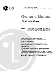 Manual LG LDF7810BB Dishwasher