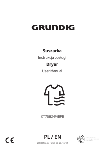 Manual Grundig GT76824WBPB Dryer