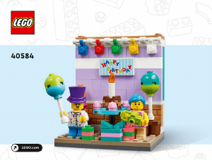 Manual Lego set 40584 Holiday & Events Birthday diorama