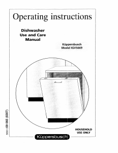 Manual Küppersbusch IGVS 669 Dishwasher