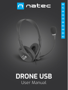 Instrukcja Natec Drone USB Słuchawki z mikrofonem