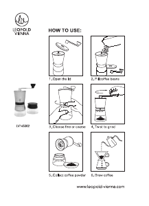 Manual Leopold Vienna LV143002 Bologna Coffee Grinder