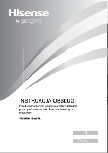 Instrukcja Hisense WD3M841BWI/PL Pralko-suszarka