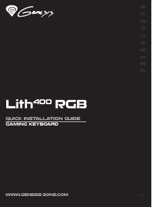 Bedienungsanleitung Genesis Lith 400 RGB Tastatur