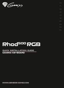 Manual de uso Genesis Rhod 500 RGB Teclado