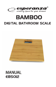 Handleiding Esperanza EBSOI2 Bamboo Weegschaal