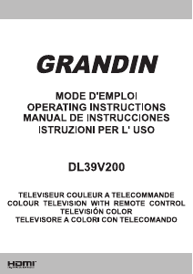 Mode d’emploi Grandin DL39V200 Téléviseur LCD