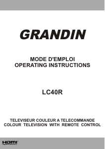 Mode d’emploi Grandin LC40R Téléviseur LCD