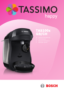Manuale Bosch TAS102EGB Tassimo Happy Macchina da caffè