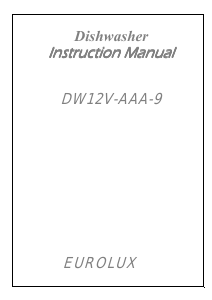 Manual Eurolux DW12V-AAA-9 Dishwasher