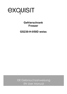 Bedienungsanleitung Exquisit GS230-H-050D Gefrierschrank