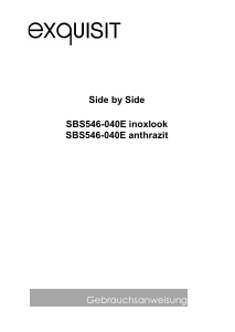Bedienungsanleitung Exquisit SBS 546-040E Kühl-gefrierkombination
