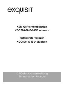 Bedienungsanleitung Exquisit KGC 590-30-E-040E Kühl-gefrierkombination