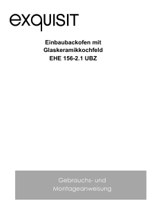 Bedienungsanleitung Exquisit EHE156-2.1UBZ-Set Herd