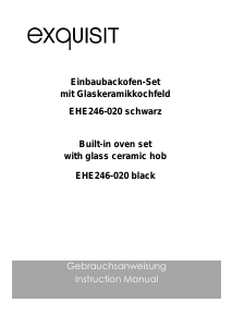 Bedienungsanleitung Exquisit EHE246-020-Set Herd