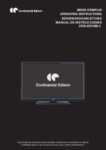 Manual de uso Continental Edison CEDLED32ML3 Televisor de LED