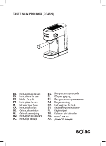 Manual Solac CE4522 Taste Slim Pro Inox Espressor