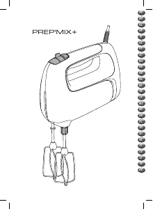 Руководство Tefal HT464010 PrepMix+ Ручной миксер