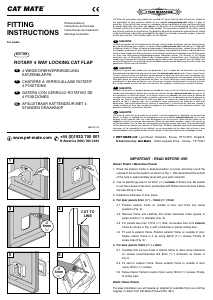 Mode d’emploi Cat Mate 358W Rotary 4 Way Chatière