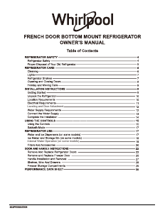 Manual Whirlpool WRFF3536SZ Fridge-Freezer