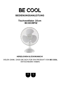 Handleiding Be Cool BC30CMTIZ Ventilator