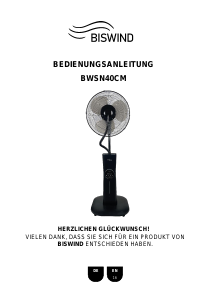Handleiding Biswind BWSN40CM Ventilator
