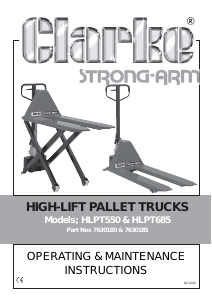 Manual Clarke HLPT 550 Forklift Truck