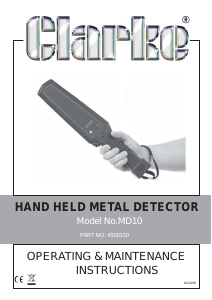 Manual Clarke MD 10 Metal Detector