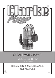 Handleiding Clarke LEP 1A Waterpomp