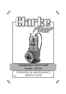Handleiding Clarke ISP 10A Waterpomp