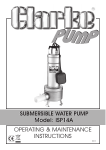 Handleiding Clarke ISP 14A Waterpomp