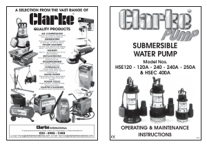 Handleiding Clarke HSE 240A Waterpomp