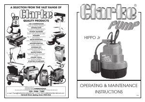 Handleiding Clarke Hippo Junior Waterpomp