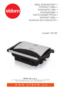 Instrukcja Eldom GK120 Kontakt grill