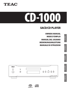 Manual de uso TEAC CD-1000 Reproductor de CD