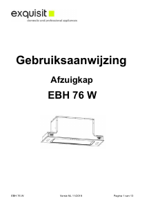 Bedienungsanleitung Exquisit EBH 76 W Dunstabzugshaube