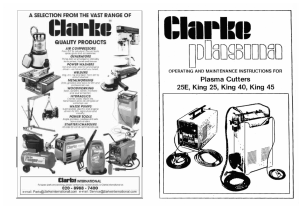 Handleiding Clarke KING 25 Lasapparaat