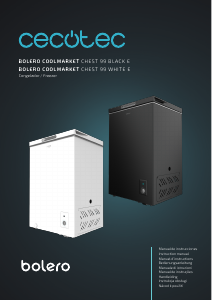 Instrukcja Cecotec Bolero CoolMarket Chest 99 Black E Zamrażarka