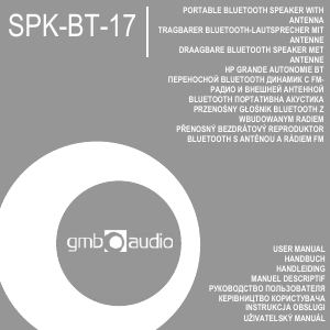 Priručnik GMB Audio SPK-BT-17 Zvučnik