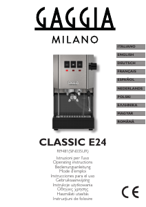 Bedienungsanleitung Gaggia RI9481 Classic Kaffeemaschine