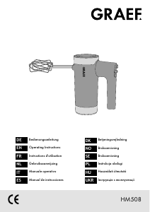 Brugsanvisning Graef HM 508 Håndmixer