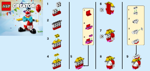 Manual Lego set 30565 Creator Birthday clown