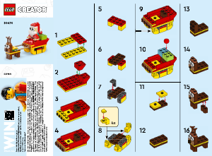 Manual Lego set 30670 Creator Santas sleigh ride